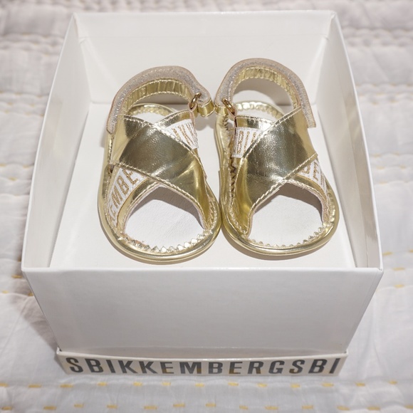 My First Bikkembergs Baby Soccer Sandal Glow Gold EU 17 - Picture 5 of 6